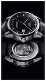 Tissot T Classic Luxury Powermatic 80 Black Dial Black Leather Strap Watch For Men - T086.408.16.051.00