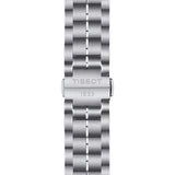 Tissot T Classic Luxury Powermatic 80 White Dial Silver Steel Strap Watch For Men - T086.408.11.016.00