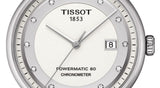 Tissot T Classic Luxury Powermatic 80 White Dial Silver Steel Strap Watch For Men - T086.408.11.016.00
