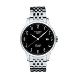 Tissot T Classic Powermatic 80 Black Dial Silver Steel Strap Watch For Men - T41.1.483.52
