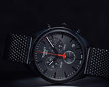 Tissot T Classic PR 100 Chronograph Black Dial Black Mesh Bracelet Watch For Men - T101.417.33.051.00