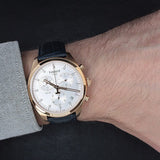 Tissot T Classic PR 100 Chronograph Silver Dial Black Leather Strap Watch for Men - T101.417.36.031.00