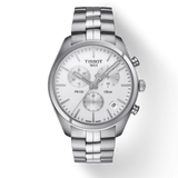 Tissot T Classic PR 100 Chronograph Silver Dial Silver Steel Strap Watch For Men - T101.417.11.031.00