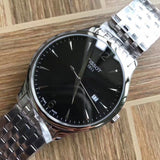 Tissot T Classic Tradition Black Dial Silver Steel Strap Watch For Men - T063.610.11.057.00