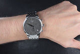 Tissot T Classic Tradition Chronograph Black Dial Silver Steel Strap Watch For Men - T063.617.11.067.00