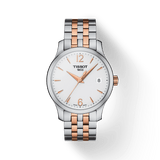 Tissot T Classic Tradition Lady White Dial Two Tone Steel Strap Watch For Women - T063.210.22.037.01