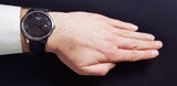 Tissot T Classic Tradition Quartz Black Dial Black Leather Strap Watch For Men - T063.610.16.058.00