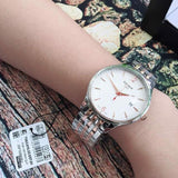 Tissot T Classic Tradition White Dial Two Tone Mesh Bracelet Watch For Men - T063.610.22.037.01