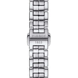 Tissot T Lady Flamingo Diamonds White Dial Silver Steel Strap Watch For Women - T094.210.11.116.01