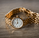 Tissot T Lady Lovely Mother of Pearl Dial Rose Gold Steel Strap Watch For Women - T058.009.33.111.00