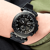 Tissot T Race Chronograph Anthracite Black Dial Black Silicone Strap Watch For Men - T115.417.37.061.03