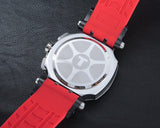 Tissot T Race Chronograph Black Dial Red Silicone Strap Watch For Men - T115.417.27.051.00