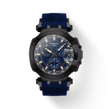 Tissot T Race Chronograph Blue Dial Blue Silicone Strap Watch For Men - T115.417.37.041.00