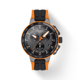 Tissot T Race Cycling Chronograph Black Dial Two Tone Rubber Strap Watch For Men - T111.417.37.441.04