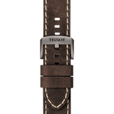 Tissot T Sport Chrono XL Green Dial Brown Leather Strap Watch For Men - T116.617.36.097.00