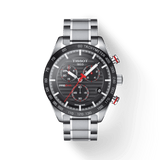 Tissot T Sport PRS 516 Chronograph Black Dial Silver Steel Strap Watch For Men - T100.417.11.051.01