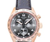 Tissot T Sport PRS 516 Chronograph Grey Dial Grey Leather Strap Watch for Men - T131.617.36.082.00