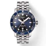 Tissot T Sport Seastar 1000 Powermatic Silicium Blue Dial Silver Steel Strap Watch For Men - T120.407.11.041.01
