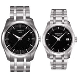 Tissot T Trend Couturier Lady Black Dial Silver Steel Strap Watch For Women - T035.210.11.051.00