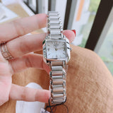 Tissot T Wave Diamonds Mother of Pearl Dial Silver Steel Strap Watch for Women - T02.1.285.74