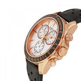 Tissot V8 Quartz Chronograph White Dial Black Rubber Strap Watch For Men - T106.417.36.031.00