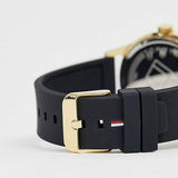 Tommy Hilfiger Austin Black Dial Black Rubber Strap Watch for Men - 1791636