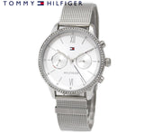 Tommy Hilfiger Blake Diamonds Silver Dial Silver Mesh Bracelet Watch for Women - 1782301