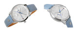 Tommy Hilfiger Brooke Silver Dial Blue Leather Strap Watch for Women - 1782023