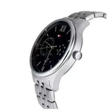 Tommy Hilfiger Damon Chronograph Blue Dial Silver Steel Strap Watch for Men - 1791416