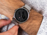 Tommy Hilfiger Damon Quartz Chronograph Black Dial Silver Mesh Bracelet Watch for Men - 1791415