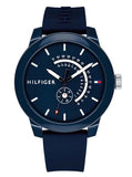 Tommy Hilfiger Denim Quartz Blue Dial Blue Rubber Strap Watch for Men - 1791482