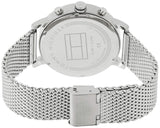 Tommy Hilfiger Evan Grey Dial Silver Mesh Bracelet Watch for Men - 1710396