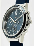 Tommy Hilfiger Eve Chronograph Quartz Blue Dial Blue Rubber Strap Watch For Women - 1782281