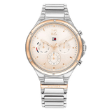 Tommy Hilfiger Eve Chronograph Quartz Pink Dial Silver Steel Strap Watch For Women - 1782279