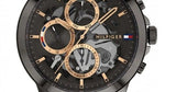 Tommy Hilfiger Henry Chronograph Grey Dial Grey Steel Strap Watch For Men - 1710479