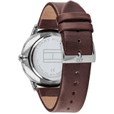 Tommy Hilfiger Hunter Blue Dial Brown Leather Strap Watch for Men - 1791605