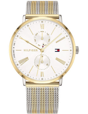 Tommy Hilfiger Jenna Quartz White Dial Two Tone Mesh Bracelet Watch for Women  - 1782074