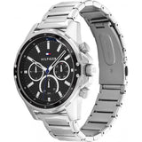 Tommy Hilfiger Larson Multifunction Black Dial Silver Steel Strap Watch For Men - 1791916
