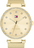 Tommy Hilfiger Lynn Quartz Gold Dial Gold Mesh Bracelet Watch For Women - 1781864