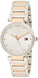 Tommy Hilfiger Lynn Quartz White Dial Two Tone Steel Strap Watch For Women - 1782236