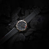 Tommy Hilfiger Mason Black Dial Black Rubber Strap Watch for Men - 1791792