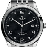 Tudor 1926 Automatic Diamonds Black Dial Silver Steel Strap Watch for Men - M91650-0004