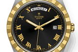 Tudor Royal Automatic Black Dial Two Tone Steel Strap Watch for Men - M28603-0003