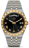 Tudor Royal Automatic Black Dial Two Tone Steel Strap Watch for Men - M28603-0003