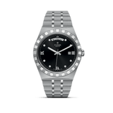Tudor Royal Automatic Diamonds Black Dial Silver Steel Strap Watch for Men - M28600-0004