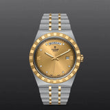 Tudor Royal Automatic Diamonds Gold Dial Two Tone Steel Strap Watch for Men - M28603-0006