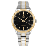 Tudor Style Automatic Black Dial Two Tone Steel Strap Watch for Men - M12713-0005