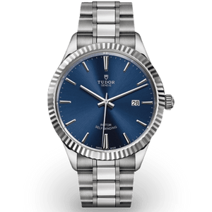 Tudor Style Automatic Blue Dial Silver Steel Strap Watch for Men - M12710-0013