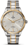 Tudor Style Automatic Silver Dial Two Tone Steel Strap Watch for Men - M12713-0003
