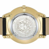 Versace Audrey Quartz Black Dial Black Leather Strap Watch for Women - VELR00319